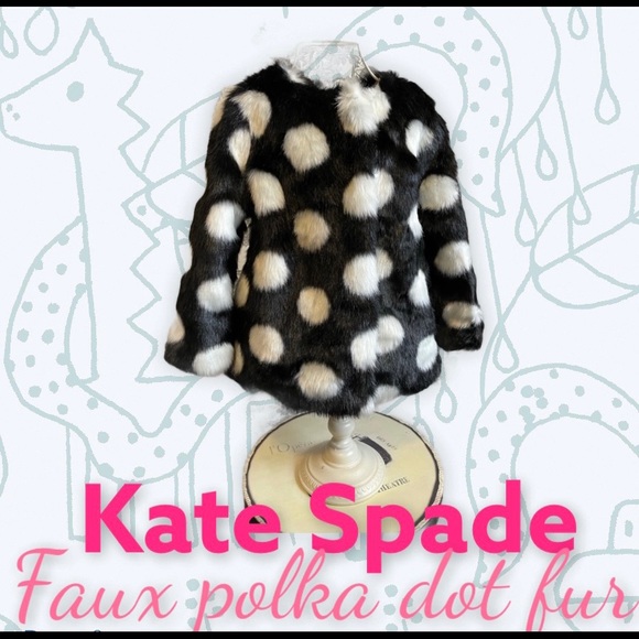 kate spade Other - HOST PICK! ❤️Kate Spade faux fur polka dot jacket